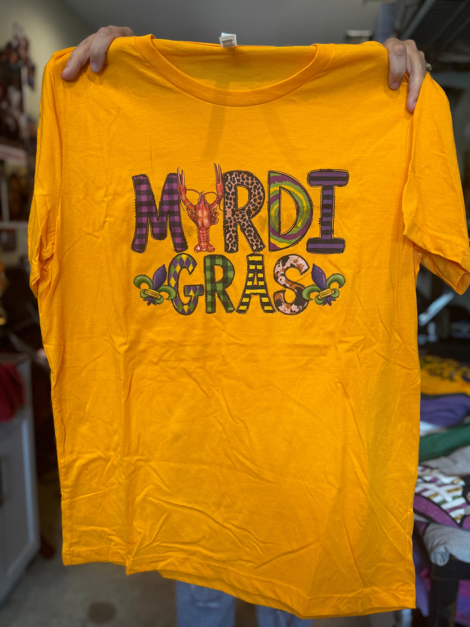 Yellow Mardi Gras Tee